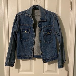 Vintage 1970s Ely Rockabilly Trucker Denim Jean Jacket snap front